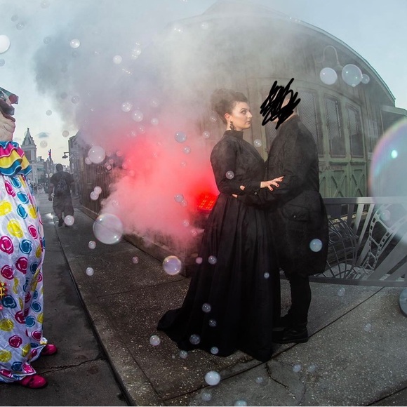 Custom Made Black Gown Overcoat Dress - Picture 6 of 8